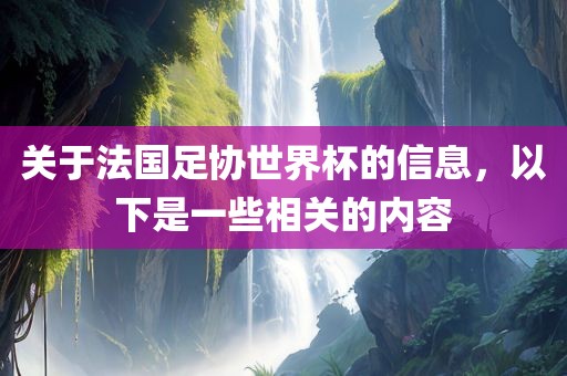 关于法国足协世界杯的信息，以下是一些相关的内容