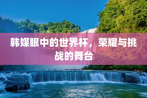 韩媒眼中的世界杯，荣耀与挑战的舞台