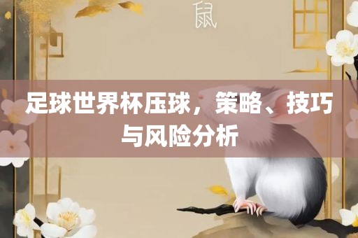 足球世界杯压球，策略、技巧与风险分析