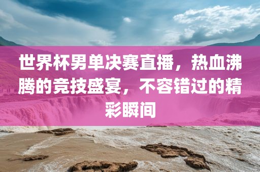 世界杯男单决赛直播，热血沸腾的竞技盛宴，不容错过的精彩瞬间