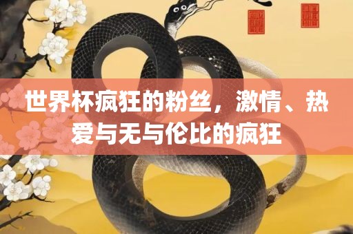 世界杯疯狂的粉丝，激情、热爱与无与伦比的疯狂