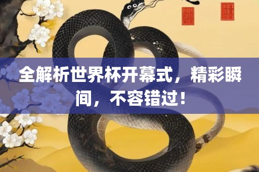 全解析世界杯开幕式，精彩瞬间，不容错过！