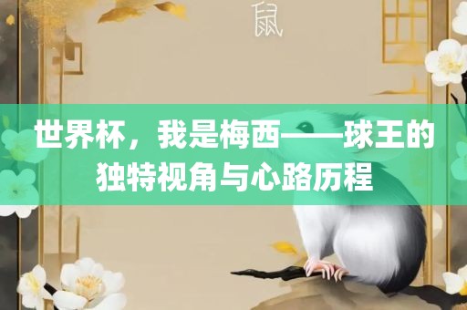 世界杯，我是梅西——球王的独特视角与心路历程