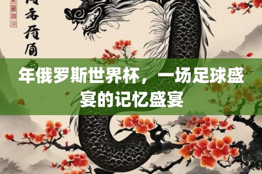 年俄罗斯世界杯，一场足球盛宴的记忆盛宴