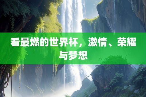 看最燃的世界杯，激情、荣耀与梦想