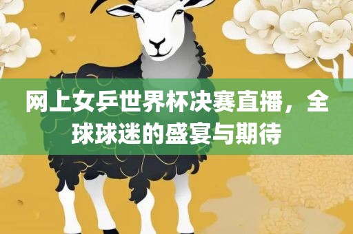 网上女乒世界杯决赛直播，全球球迷的盛宴与期待