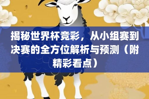 揭秘世界杯竞彩，从小组赛到决赛的全方位解析与预测（附精彩看点）