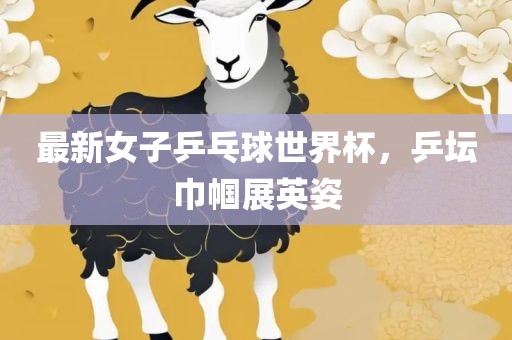 最新女子乒乓球世界杯，乒坛巾帼展英姿
