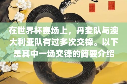 在世界杯赛场上，丹麦队与澳大利亚队有过多次交锋。以下是其中一场交锋的简要介绍