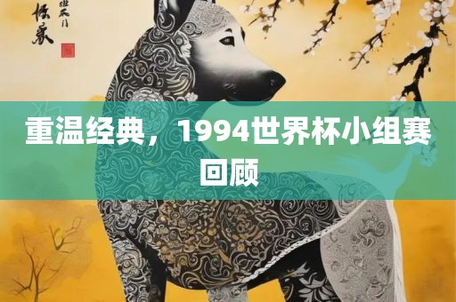 重温经典，1994世界杯小组赛回顾