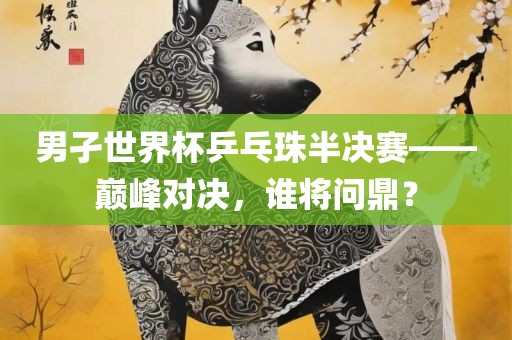 男孑世界杯乒乓珠半决赛——巅峰对决，谁将问鼎？