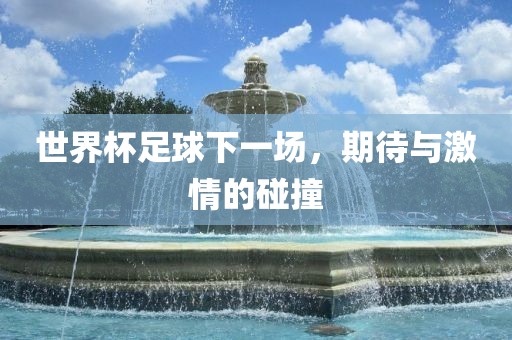 世界杯足球下一场，期待与激情的碰撞
