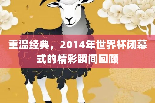 重温经典，2014年世界杯闭幕式的精彩瞬间回顾