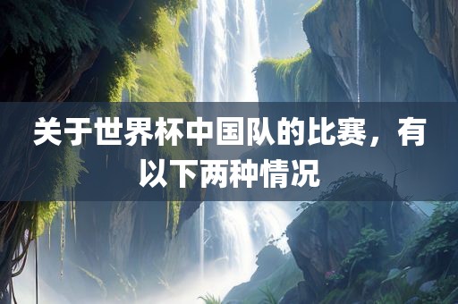 关于世界杯中国队的比赛，有以下两种情况