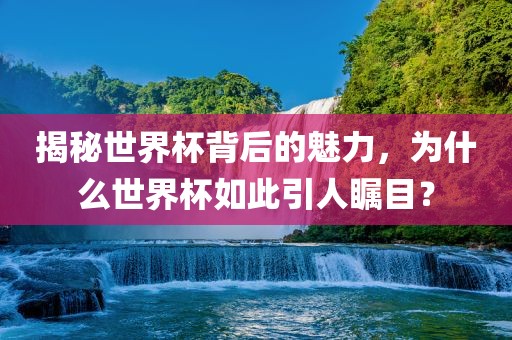 揭秘世界杯背后的魅力，为什么世界杯如此引人瞩目？