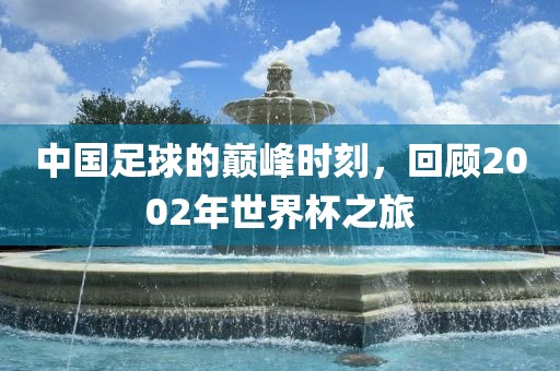 中国足球的巅峰时刻，回顾2002年世界杯之旅