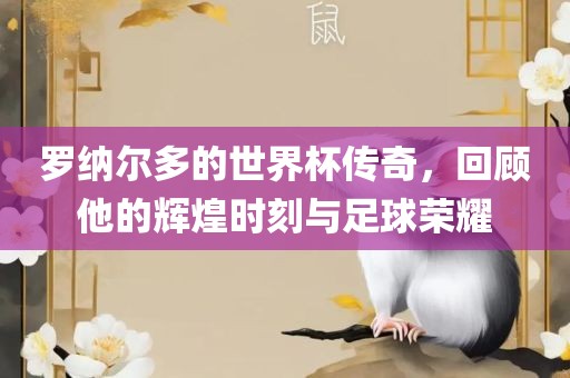罗纳尔多的世界杯传奇，回顾他的辉煌时刻与足球荣耀