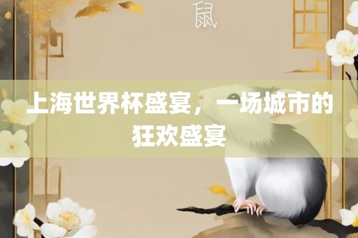 上海世界杯盛宴，一场城市的狂欢盛宴