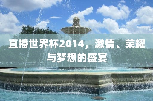 直播世界杯2014，激情、荣耀与梦想的盛宴