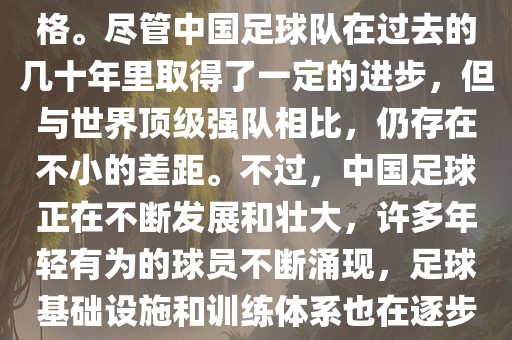 在迄今为止的世界杯足球比赛中，中国队并未获得过参赛资格。尽管中国足球队在过去的几十年里取得了一定的进步，但与世界顶级强队相比，仍存在不小的差距。不过，中国足球正在不断发展和壮大，许多年轻有为的球员不断涌现，足球基础设施和训练体系也在逐步完善。因此，未来中国队仍有可能进入世界杯。
