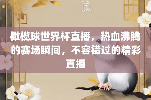 橄榄球世界杯直播，热血沸腾的赛场瞬间，不容错过的精彩直播