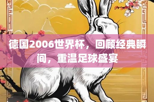 德国2006世界杯，回顾经典瞬间，重温足球盛宴