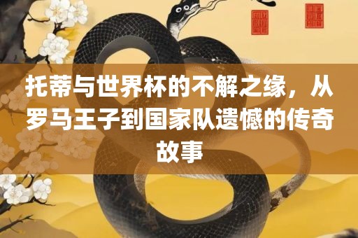 托蒂与世界杯的不解之缘，从罗马王子到国家队遗憾的传奇故事
