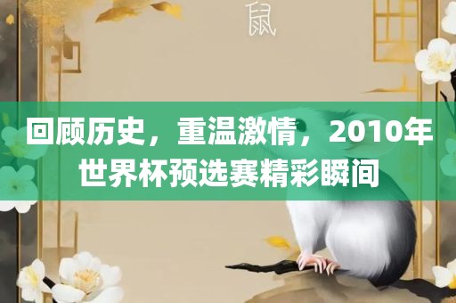 回顾历史，重温激情，2010年世界杯预选赛精彩瞬间