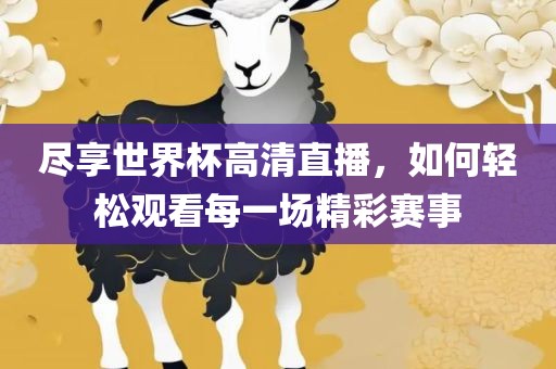 尽享世界杯高清直播，如何轻松观看每一场精彩赛事