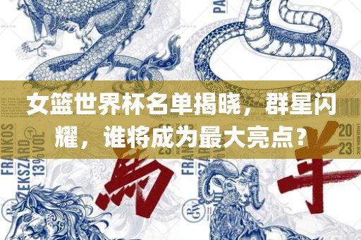 女篮世界杯名单揭晓，群星闪耀，谁将成为最大亮点？眉山市正发家政服务有限公司