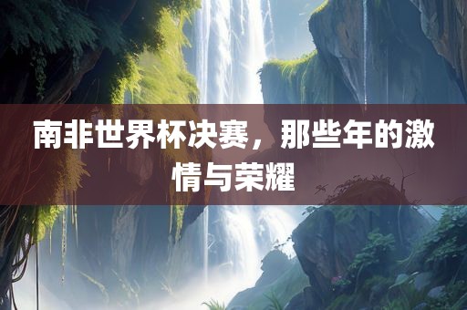 南非世界杯决赛，那些年的激情与荣耀