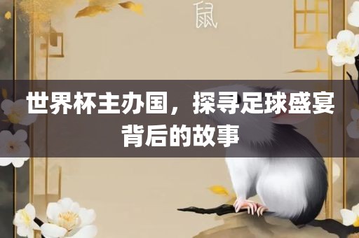 世界杯主办国，探寻足球盛宴背后的故事