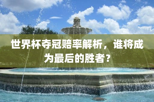 世界杯夺冠赔率解析，谁将成为最后的胜者？