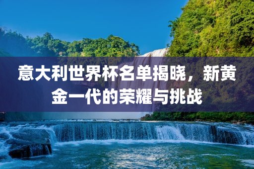 意大利世界杯名单揭晓，新黄金一代的荣耀与挑战