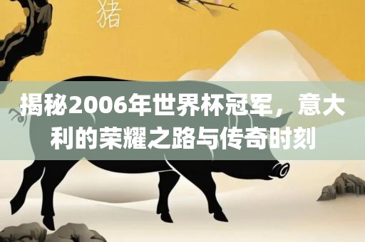 揭秘2006年世界杯冠军，意大利的荣耀之路与传奇时刻