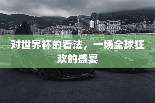 对世界杯的看法，一场全球狂欢的盛宴眉山市正发家政服务有限公司