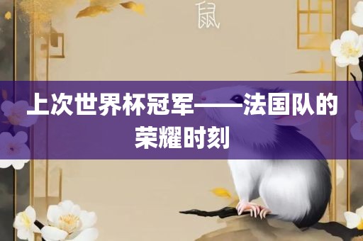 上次世界杯冠军——法国队的荣耀时刻眉山市正发家政服务有限公司