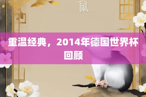 重温经典，2014年德国世界杯回顾