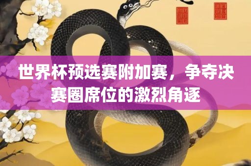 世界杯预选赛附加赛，争夺决赛圈席位的激烈角逐眉山市正发家政服务有限公司