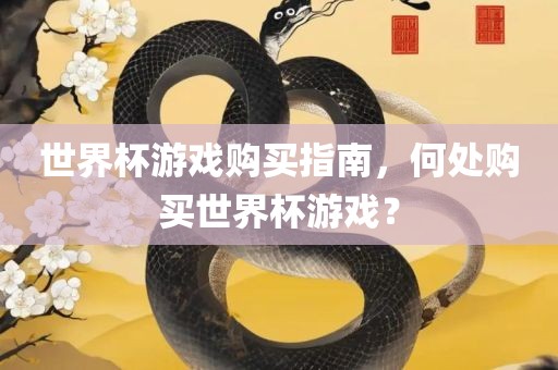 世界杯游戏购买指南，何处购买世界杯游戏？