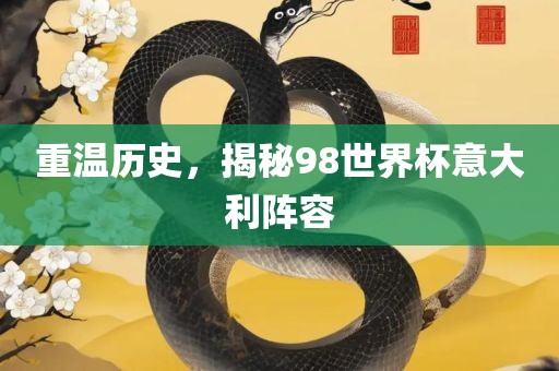 重温历史，揭秘98世界杯意大利阵容