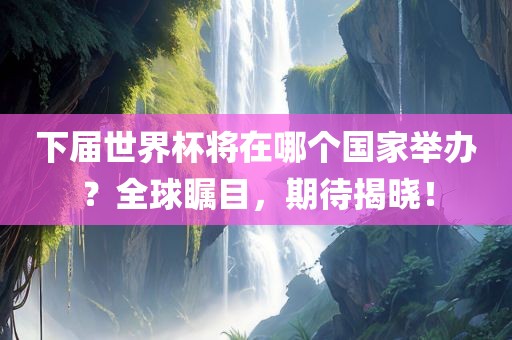 下届世界杯将在哪个国家举办？全球瞩目，期待揭晓！