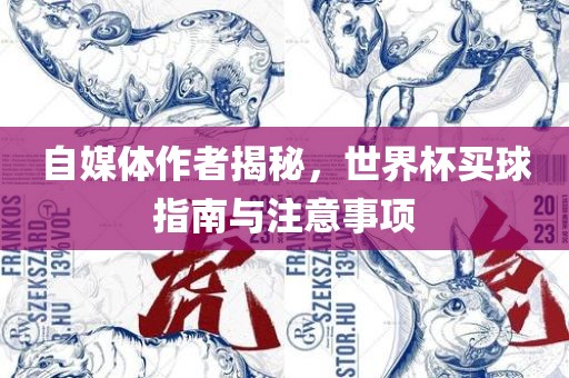 自媒体作者揭秘，世界杯买球指南与注意事项