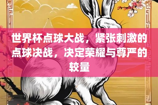 世界杯点球大战，紧张刺激的点球决战，决定荣耀与尊严的较量