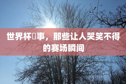世界杯囧事，那些让人哭笑不得的赛场瞬间