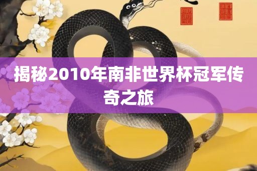 揭秘2010年南非世界杯冠军传奇之旅