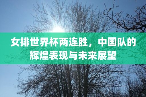 女排世界杯两连胜，中国队的辉煌表现与未来展望