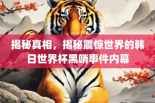 揭秘真相，揭秘震惊世界的韩日世界杯黑哨事件内幕眉山市正发家政服务有限公司