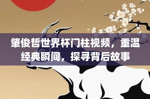 肇俊哲世界杯门柱视频，重温经典瞬间，探寻背后故事