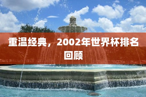 重温经典，2002年世界杯排名回顾眉山市正发家政服务有限公司